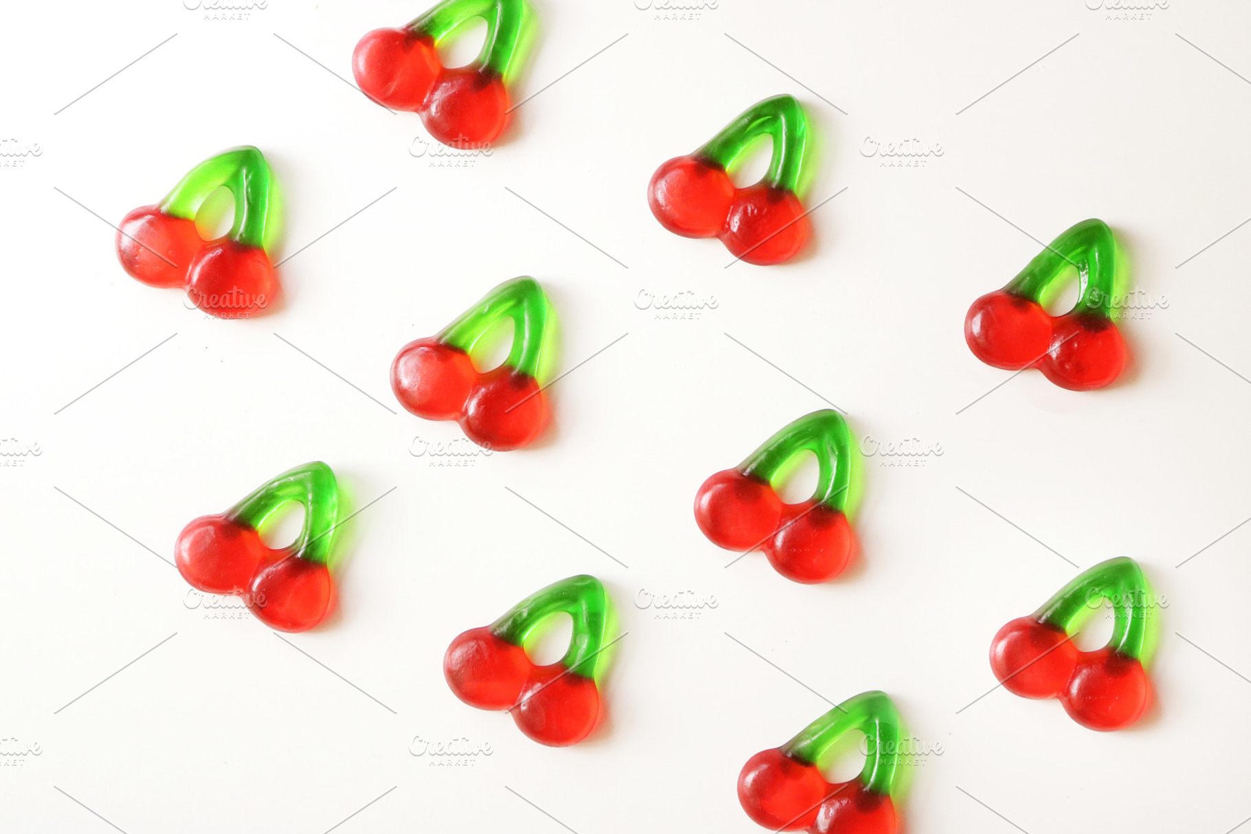 Cherry Gummies, a Background Photo by MDSN Design