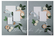 French Blue Linen Mockups, a Photo by BlueHarborPaperie (Thumbnail 6 of 9)