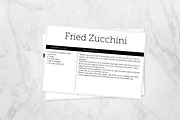 Black & White Editable Recipe Card, a Card Template by OhEverythingHandmade (Thumbnail 1 of 2)