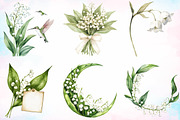 Lily of the Valley Spring Clipart, an Illustration by Canvas Craft (Thumbnail 2 of 4)