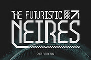 Neires | Cyber Future Font, a Sans Serif Font by Denustudios (Thumbnail 1 of 14)