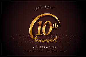 Golden anniversary logo & Gold ring, a Card Template by OtpirusGraphic