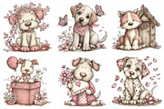 Whimsical Spring Dogs Clipart, an Illustration by Daily.Designs (Thumbnail 5 of 7)