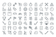 125+ Sports Vector Icons, an Outline Icon by Vectors Market (Thumbnail 2 of 3)