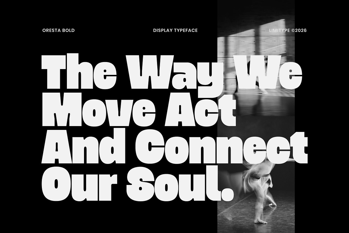 Oresta - Bold Display Font, a Sans Serif Font by limitype (Photo 7 of 12)