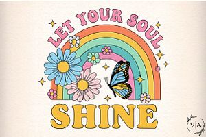 Rainbow Shine Png, an Illustration by Craft Nest