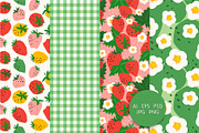 Strawberry. 12 seamless patterns, a Pattern Graphic by Nadia Grapes (Thumbnail 3 of 6)