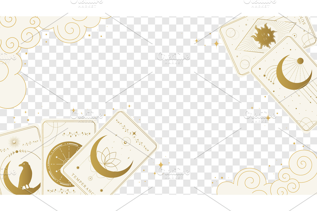 Celestial Background with Tarot Card, a Decorative Illustration by PsychocheArt (Photo 3 of 3)