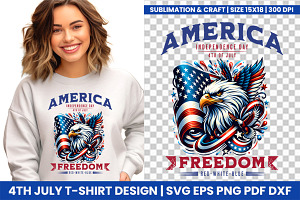 4th of July Eagle American Freedom, a Seasonal Illustration by Creative Arslan
