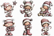 Christmas Candy Cane Characters, an Illustration by Libby Wishes (Thumbnail 5 of 7)