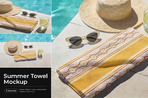 Summer Towel Mockup, a Product Mockup by Pitchlook.Studio
