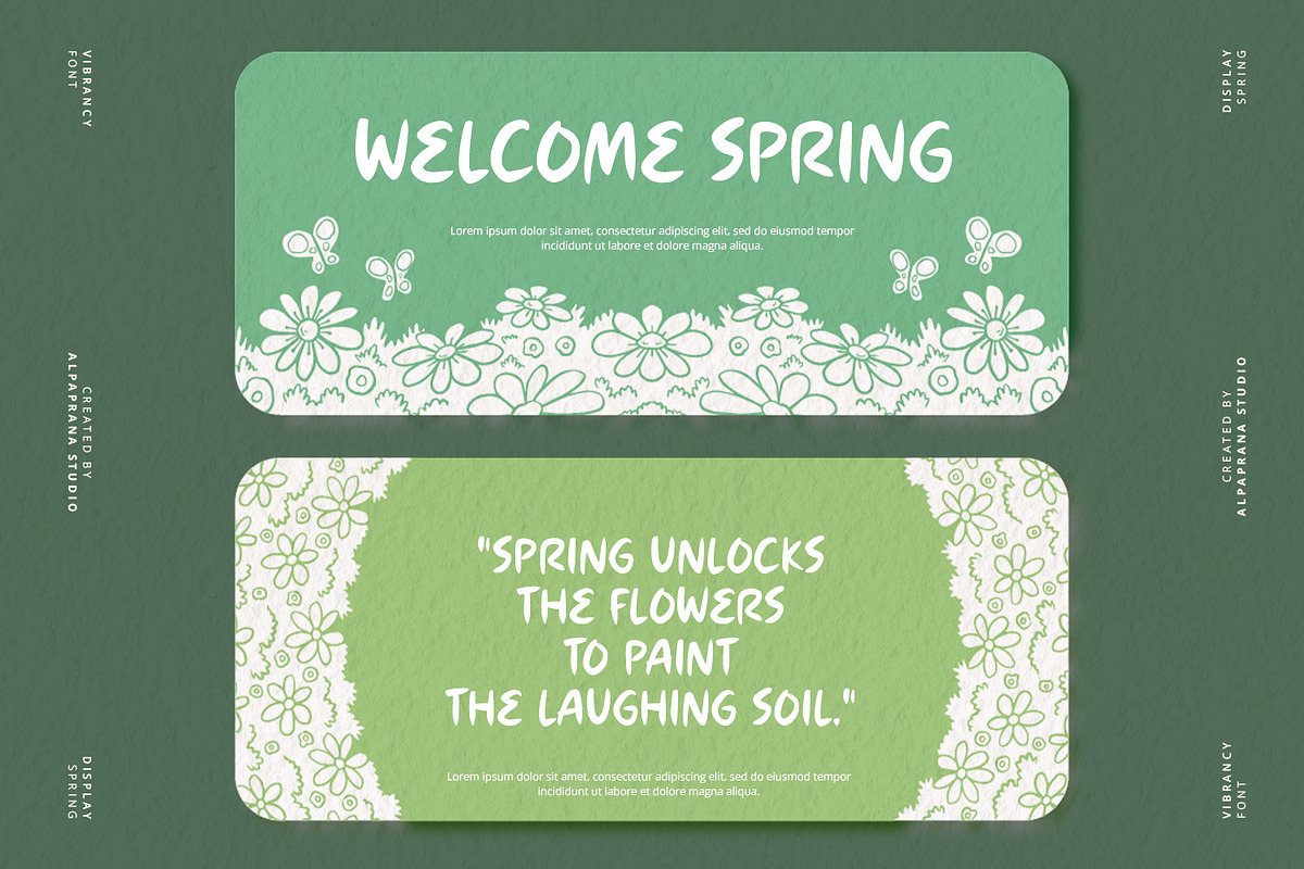 Vibrancy - Display Font, a Script Font by Alpaprana (Photo 4 of 9)
