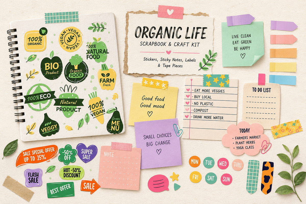Sticky Notes & Paper Labels, a Seasonal Illustration by Anna Studio (Photo 8 of 12)