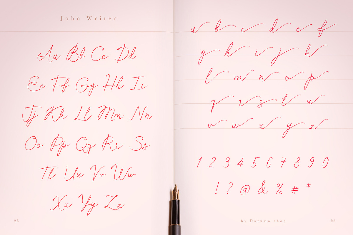 John Writer font, a Handwritten Font by Darumo Shop (Photo 4 of 8)