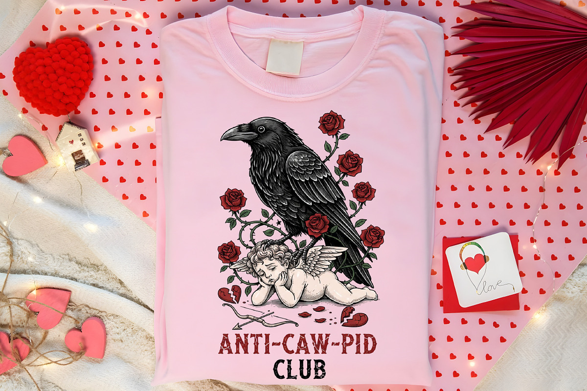 Anti Valentine Crow Raven PNG, an Illustration by Canvas Craft (Photo 6 of 7)