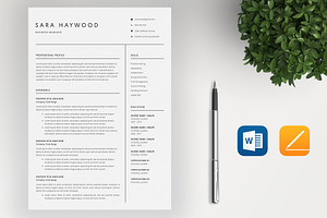 Resume Template 4 Pages Template