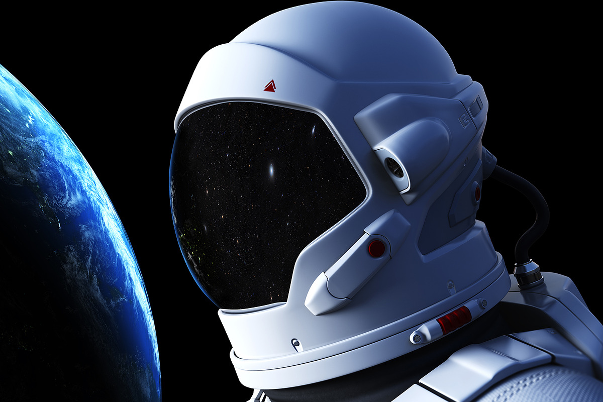 Spaceman in outer space, a Technology Illustration by iLexx (Photo 3 of 3)