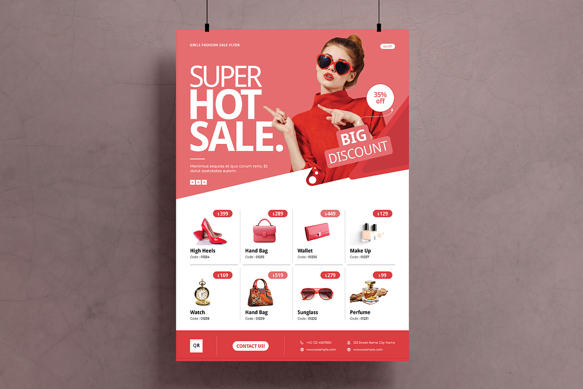 Fashion Hot Sale Flyer Template, a Flyer Template by MightyDesign (Photo 1 of 8)