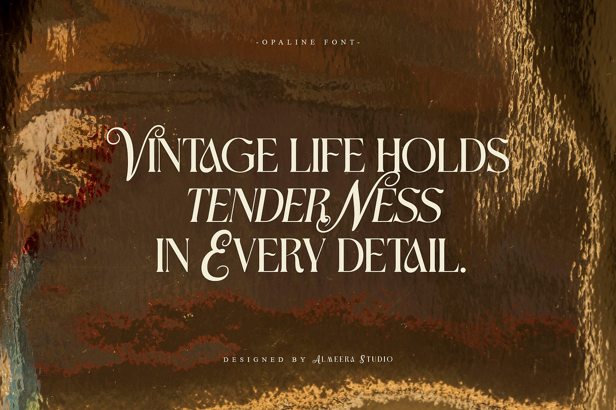 Opaline – Display Serif Script, a Font by Almeera Std (Photo 8 of 10)