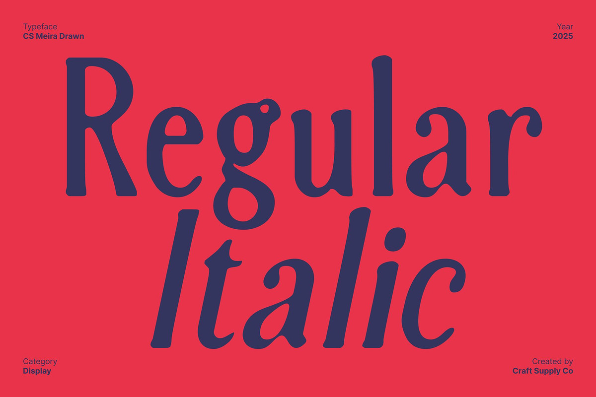 CS Meira Drawn, a Serif Font by Craft Supply Co. (Photo 4 of 8)