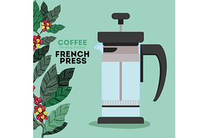 Coffee French Press Poster