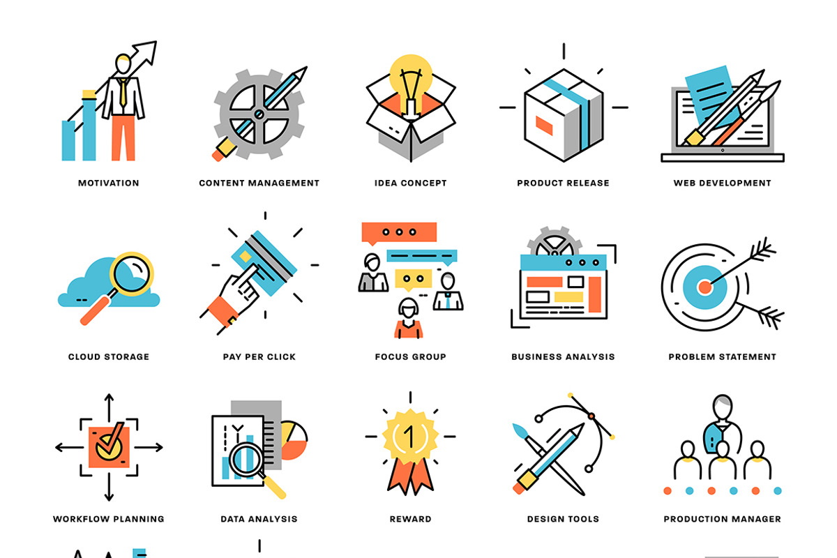 +350 Line Business Icons Collection, an Outline Icon by Anna Ozerina (Photo 7 of 9)