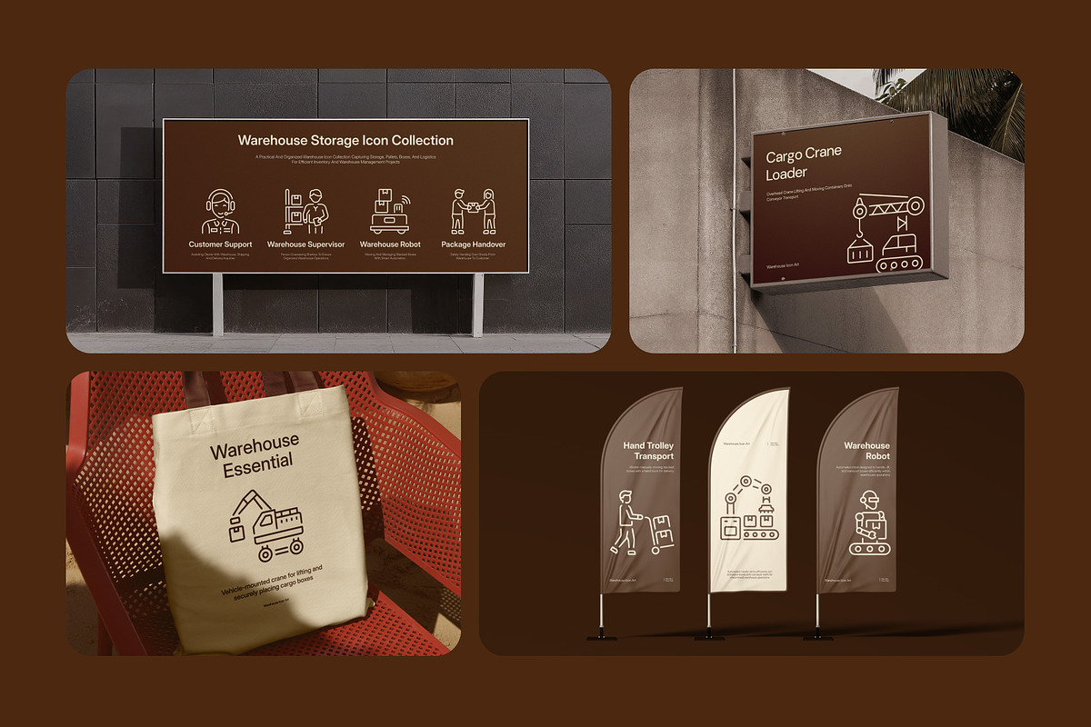 Warehouse Icon Art Set, an Outline Icon by Prosymbols (Photo 4 of 7)