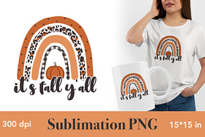 It's Fall Y'all Sublimation PNG