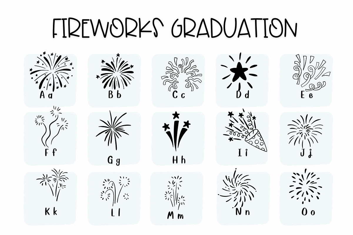 Fireworks Graduation| Symbols Fonts preview 4