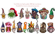 Christmas Gnomes clipart Procreate, an Education Illustration by ElladesignCo (Thumbnail 7 of 7)