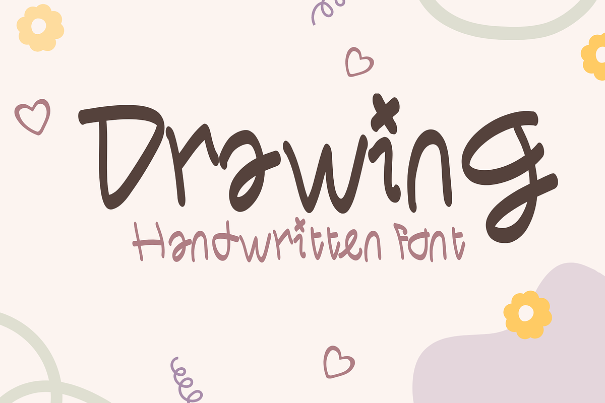 Drawing, a Handwritten Font by Sirinart
