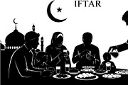 50 Ramadan Iftar Silhouette Bundle, an Illustration by Gfx_Store (Thumbnail 33 of 49)