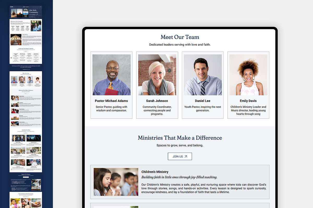 Volunteer / Religious Website preview 2