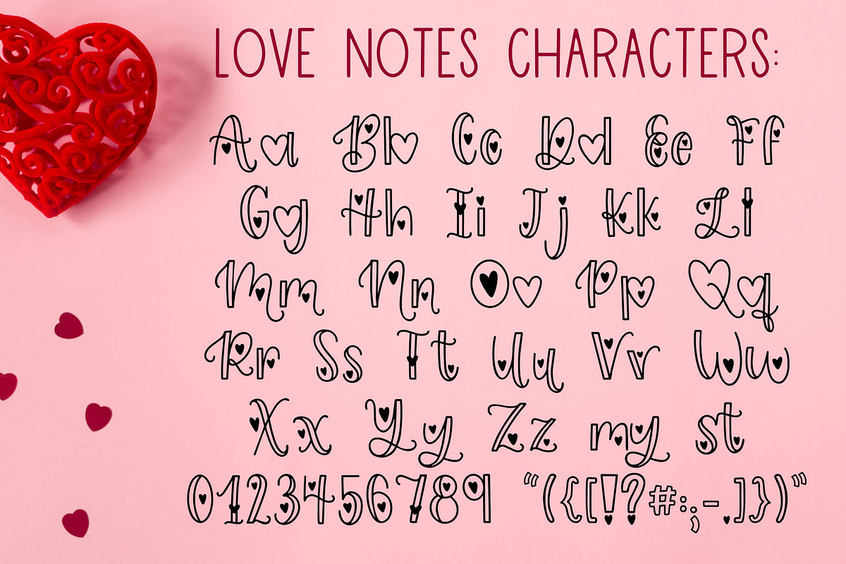 Love Notes, Valentines Script Font, a Script Font by Jordyn Alison Designs (Photo 3 of 4)