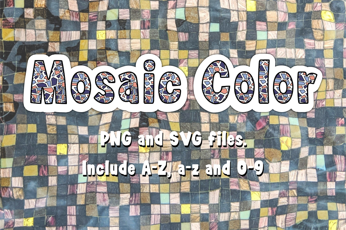 Mosaic Color OTF PNG SVG, a Symbol Font by DREAMs Soul G. (Photo 5 of 5)