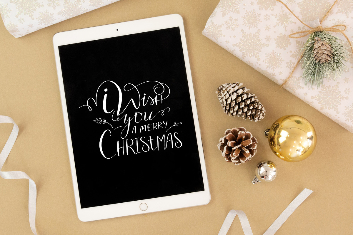 Handlettered Christmas Gift Box, an Illustration by Typography Prime (Photo 13 of 13)
