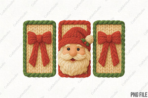 Preppy Coquette Faux Yarn Christmas, an Illustration by CraftArtStudio
