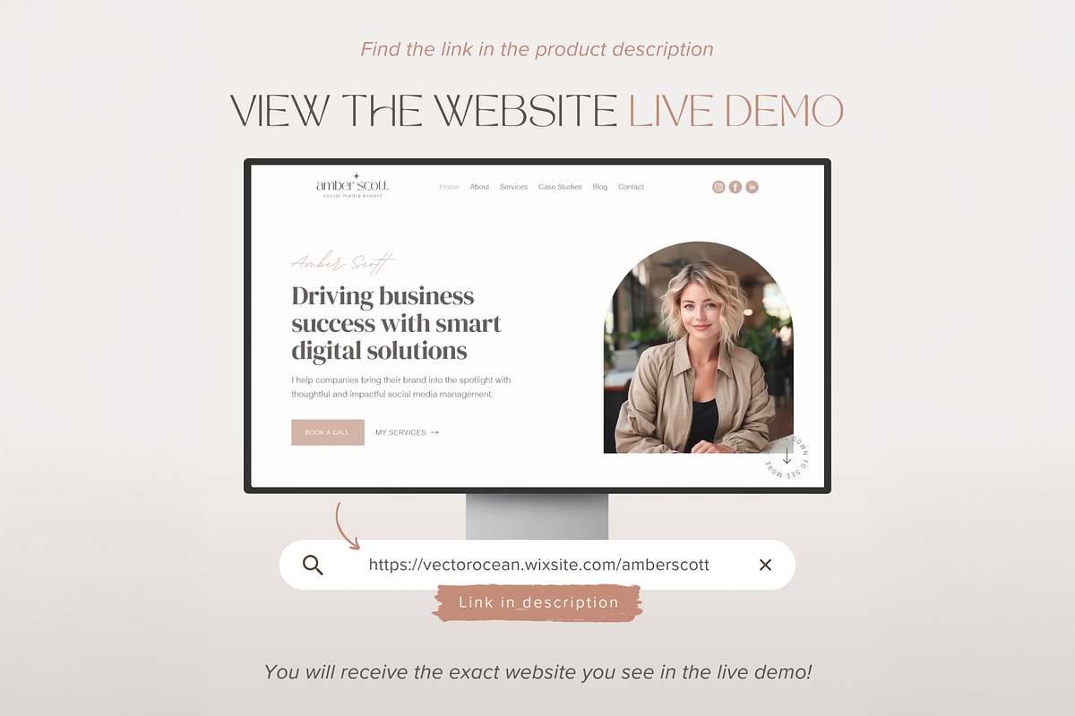 Wix Template Social Media Manager preview 2