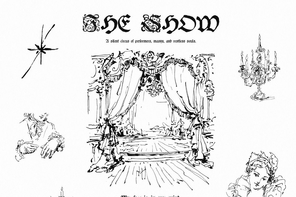 The Show: Vintage Illustrations, an Object Illustration by Purple (Photo 8 of 12)
