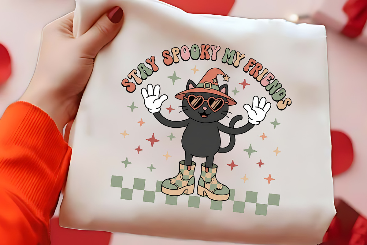 Stay Spooky My Friends Black Cat PNG, a Seasonal Illustration by CrexoraLab (Photo 2 of 4)