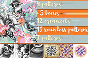 Hand drawn seamless pattern, a Pattern Graphic by Allween (Thumbnail 1 of 8)