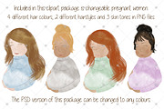 Mum And Baby, Watercolour, Pregnancy, a Person Illustration by CommercialCliparts (Thumbnail 6 of 6)