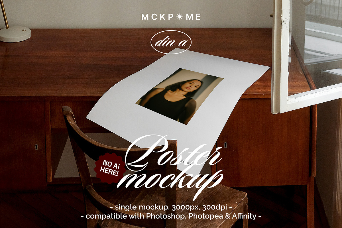 Unframed poster/Art print mockup, a Merchandise Mockup by MCKP*ME (Photo 1 of 3)