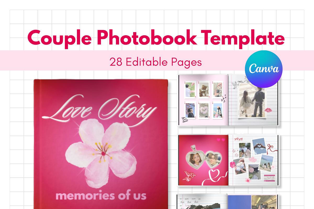Couple Photo Book Canva Template, a Magazine Template by PLANETSEL (Photo 1 of 10)