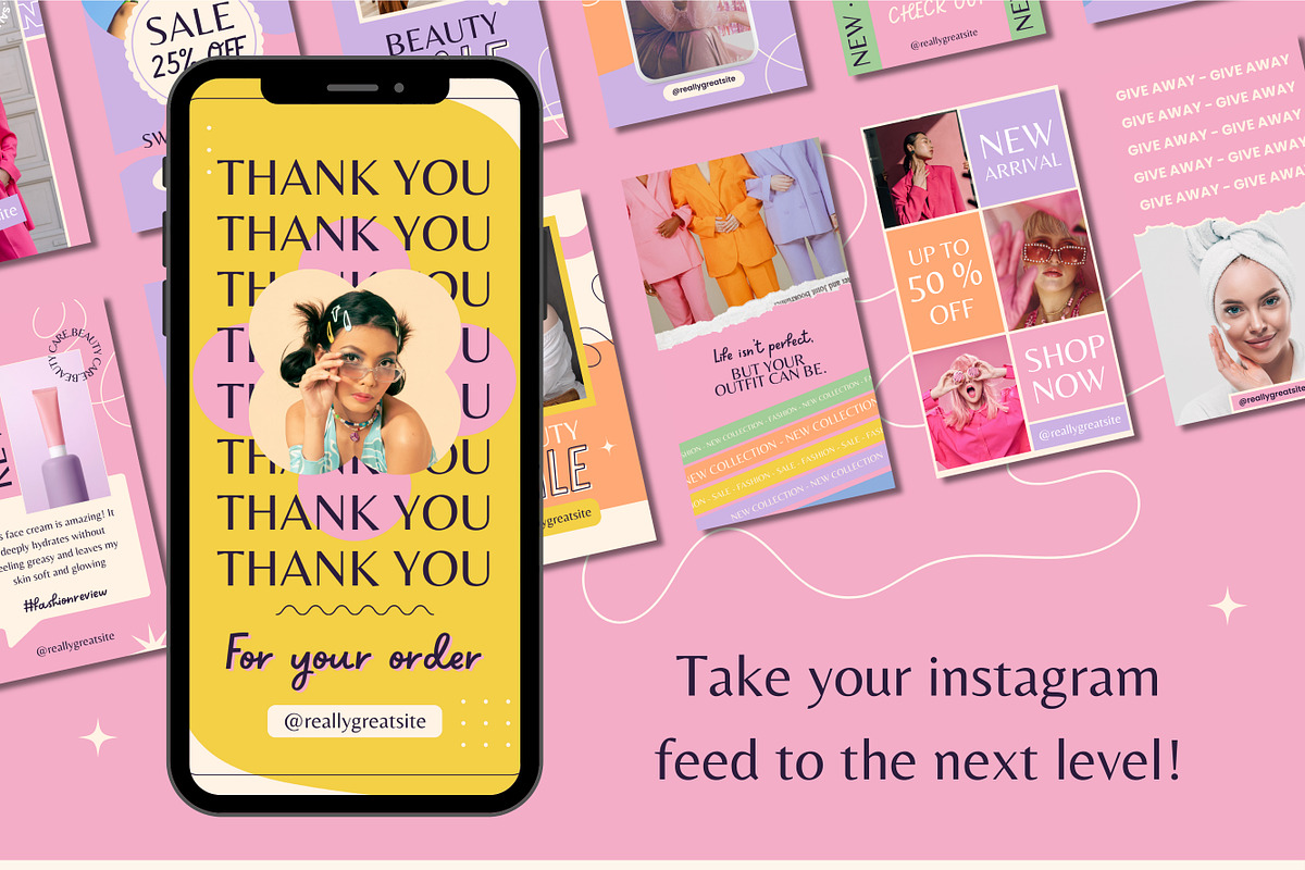 100 Bright Instagram Story Templates, a Templates & Theme by TemplateCastleStore (Photo 9 of 10)