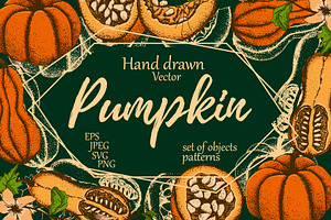 Hand Drawn Vintage Pumpkins