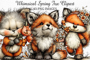 Whimsical Spring Fox Clipart Png, an Illustration by Craft Nest (Thumbnail 1 of 11)