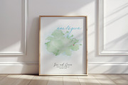 Watercolor Map of Antigua, an Illustration by Beloved Paper (Thumbnail 2 of 6)
