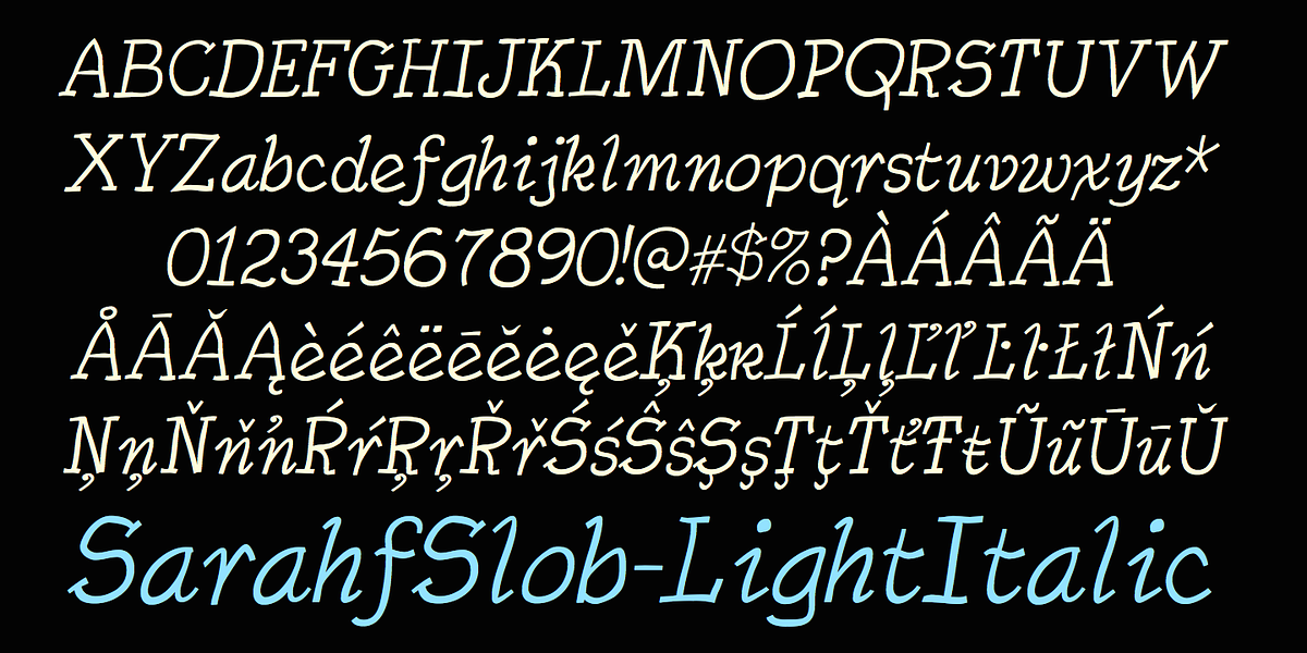 SarahfSlob, a Slab Serif Font by Ingrimayne Type (Photo 7 of 11)