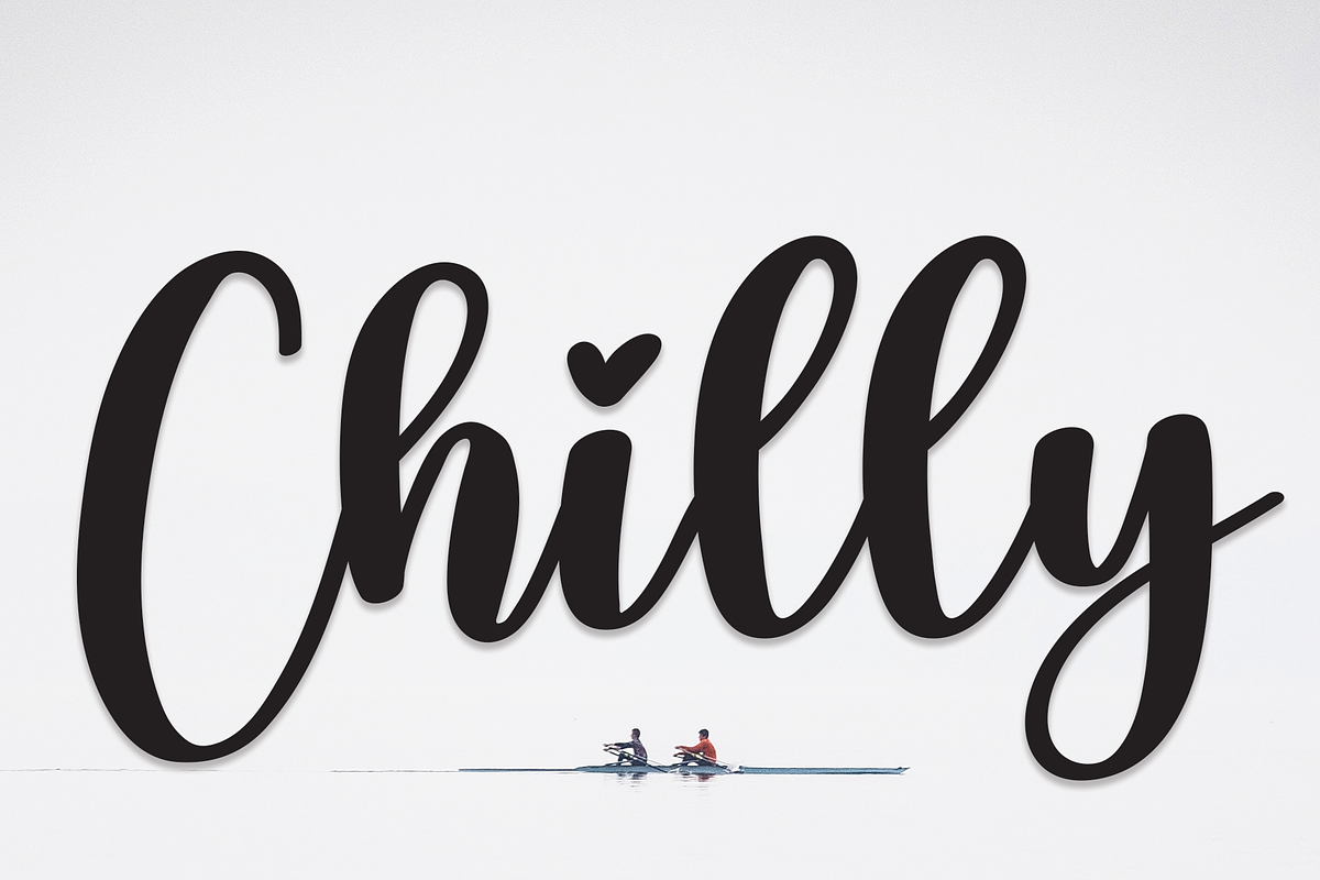 Chilly | Script Font, a Script Font by Scratchones (Photo 1 of 8)